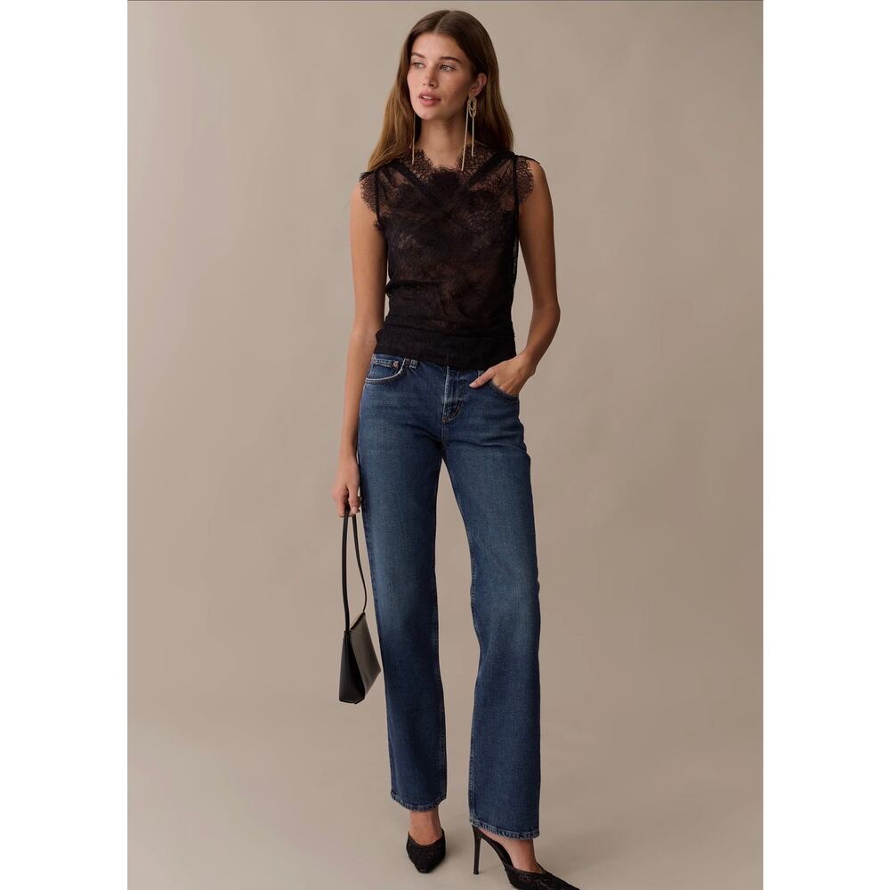 New O.P.T black Clarissa lace top blouse size 0 $147 - Picture 3 of 8
